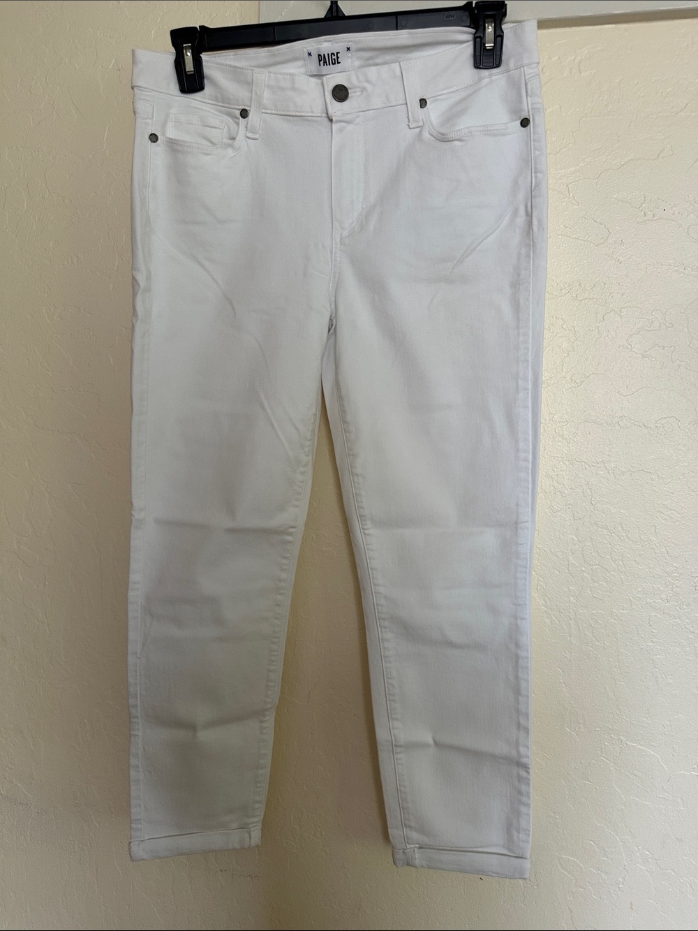 PAIGE White Slim Crop Jeans